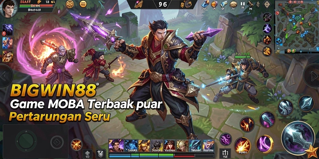 Tampilan gameplay seru dalam BIGWIN88, pertarungan tim yang mendebarkan.