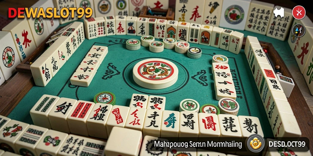 Screenshot gameplay DEWASLOT99 menunjukkan serunya permainan Mahjong.