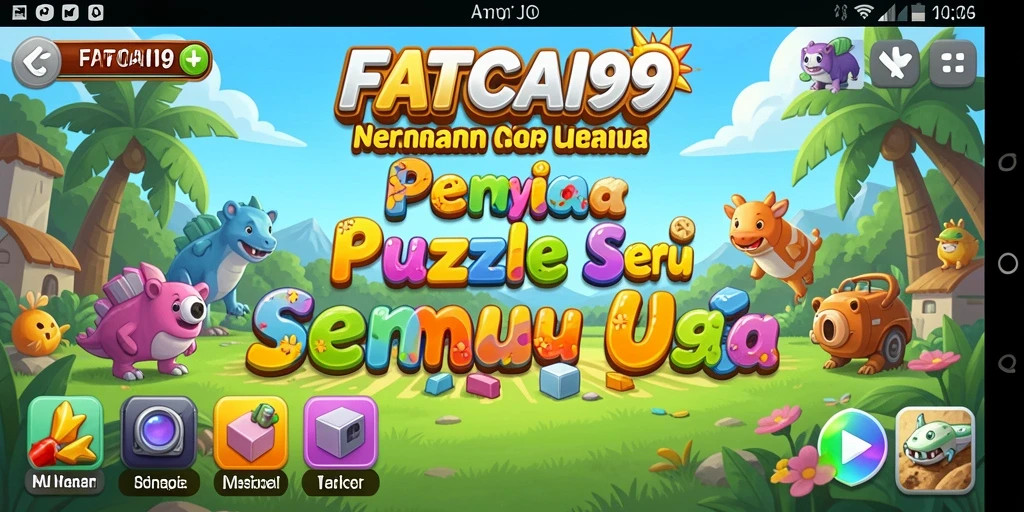 Screenshot utama FATCAI99 menunjukkan tantangan puzzle yang menarik.
