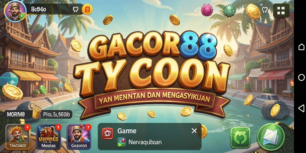 Tampilan gameplay seru GACOR88 dengan elemen Tycoon.