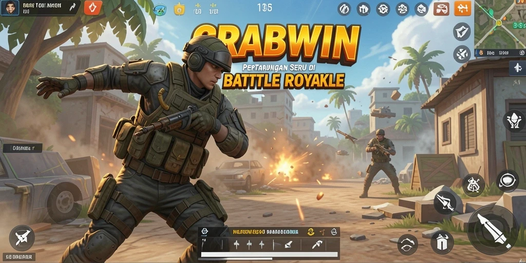 Tampilan gameplay seru di arena Battle Royale.