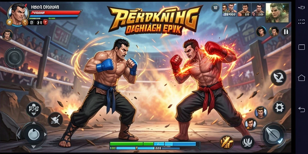 Tangkapan layar H89 menampilkan aksi pertarungan yang sengit dan karakter yang beragam.