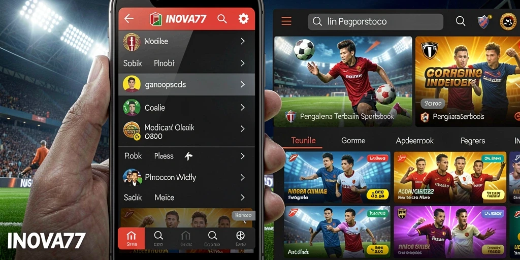 Tampilan interaktif dari taruhan olahraga di INOVA77.