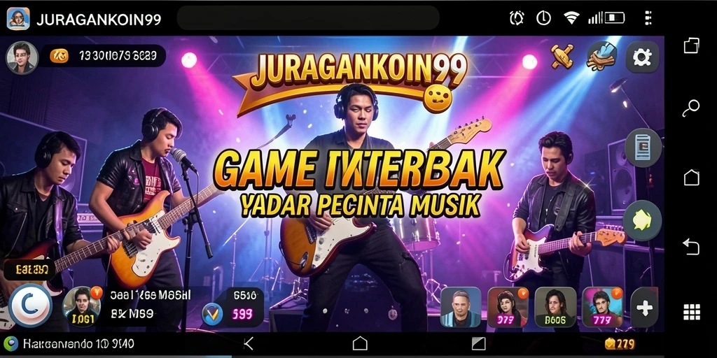 Screenshot JURAGANKOIN99 menampilkan gameplay seru dan ritme musik yang menarik.