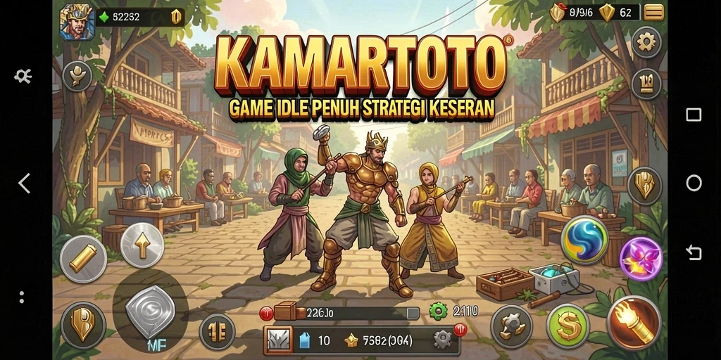 Screenshot utama KAMARTOTO menampilkan keseruan gameplay Idle.