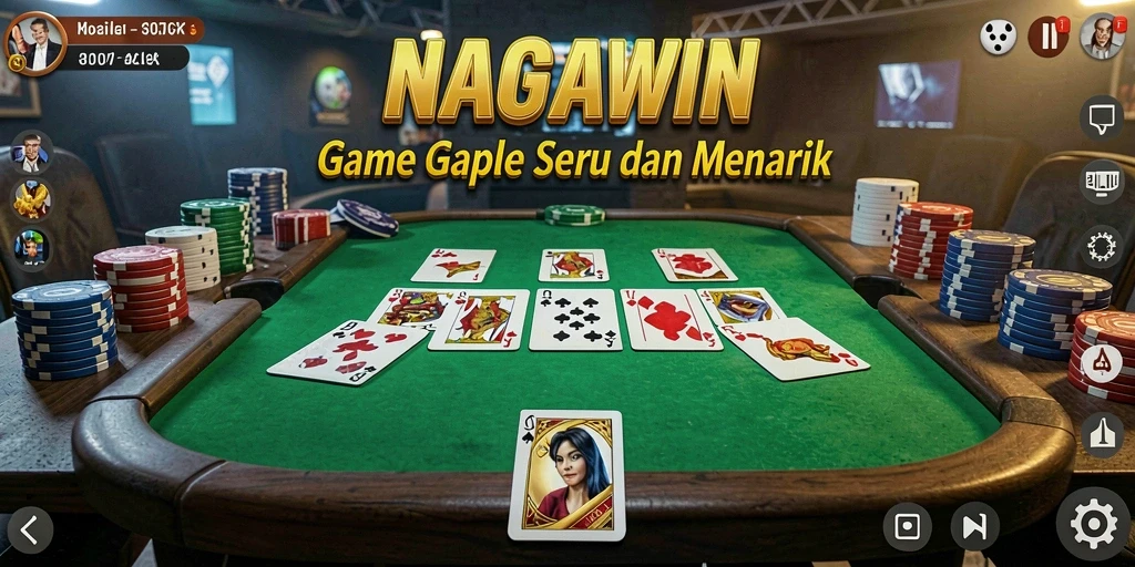 Tampilan gameplay NAGAWIN yang penuh warna dan dinamis.