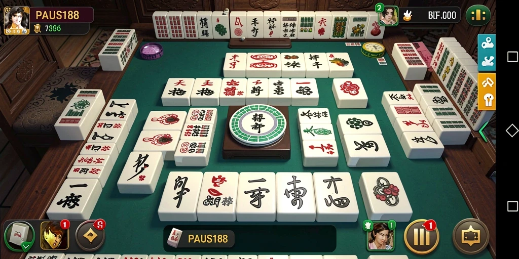 Tampilan menakjubkan dari permainan Mahjong PAUS188 yang penuh warna.