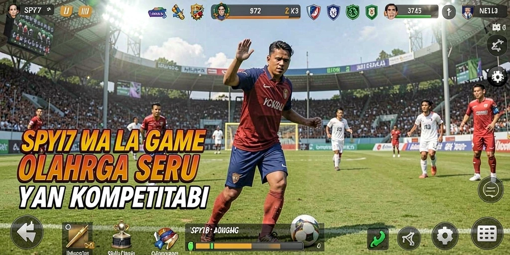 Tampilan gameplay SPY77 dengan berbagai cabang olahraga yang seru.