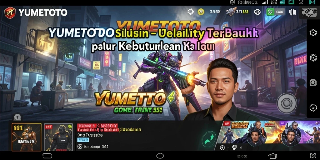 Tampilan antarmuka utama YUMETOTO dengan fitur-fitur utility.